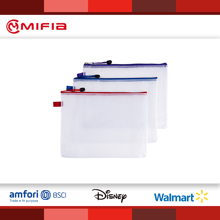 MIFIA PVC Mesh Bags Zipper Pouch
