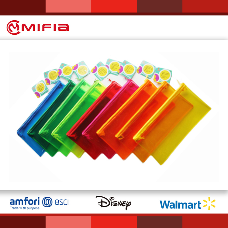 MIFIA PVC Colored Zipper Pouch