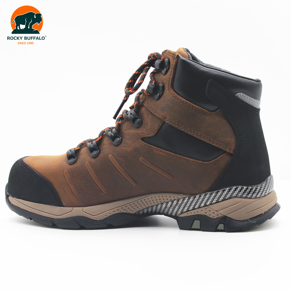Rocky Buffalo Full leather MD outsole Outdoor Sport Safety Shoes with Composite toe
