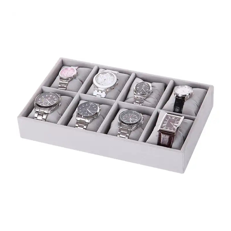 8-Compartment Watch Storage Tray