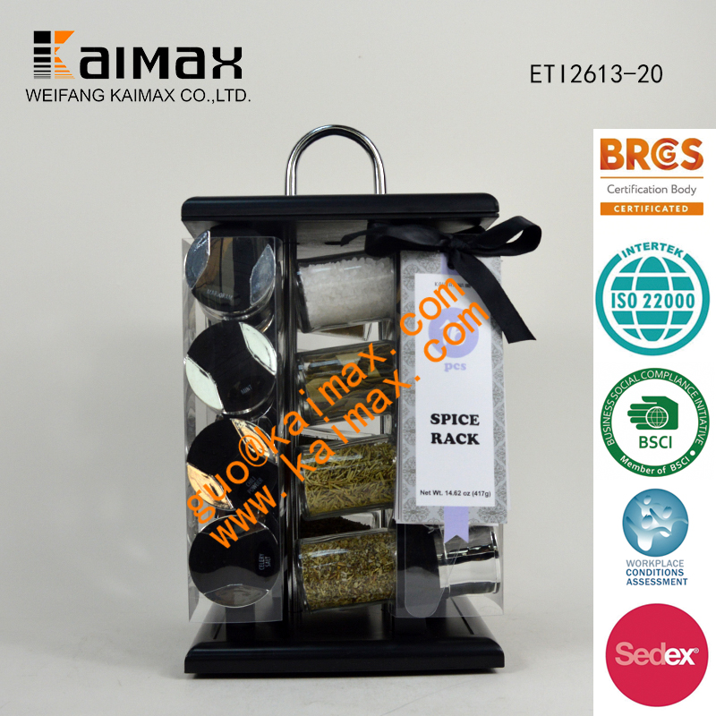 Kaimax 16pc Revolving Spice Jar Rack