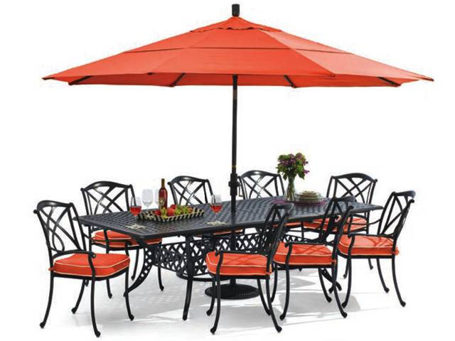 Cast Alum Extension Table 9pcs Set