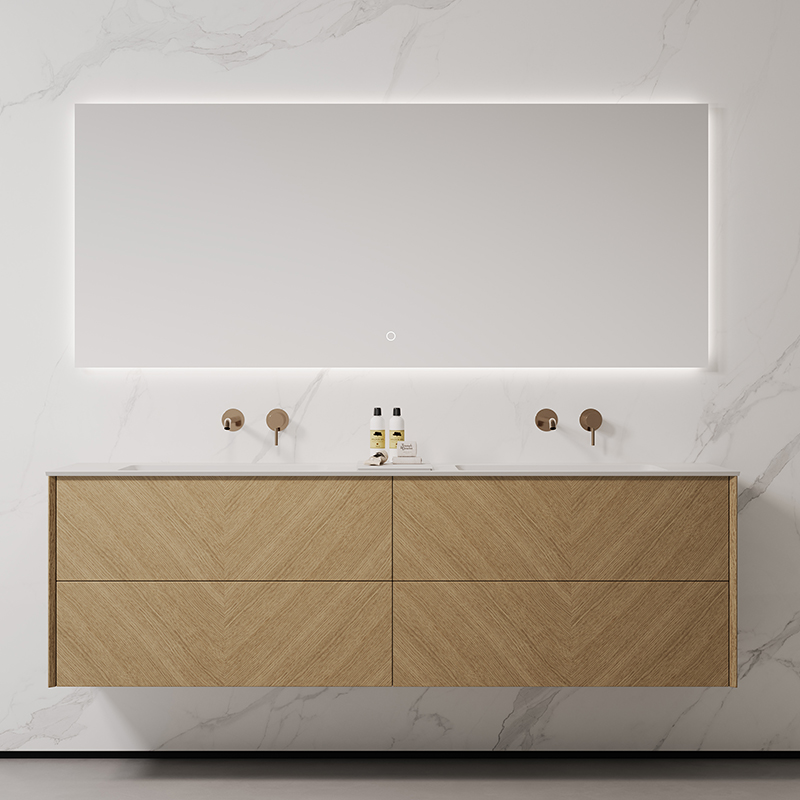 Luxury Floating Bathroom Vanity Supplier Mirror Cabinet Modern Wall Mounted Bathroom Vanity Set