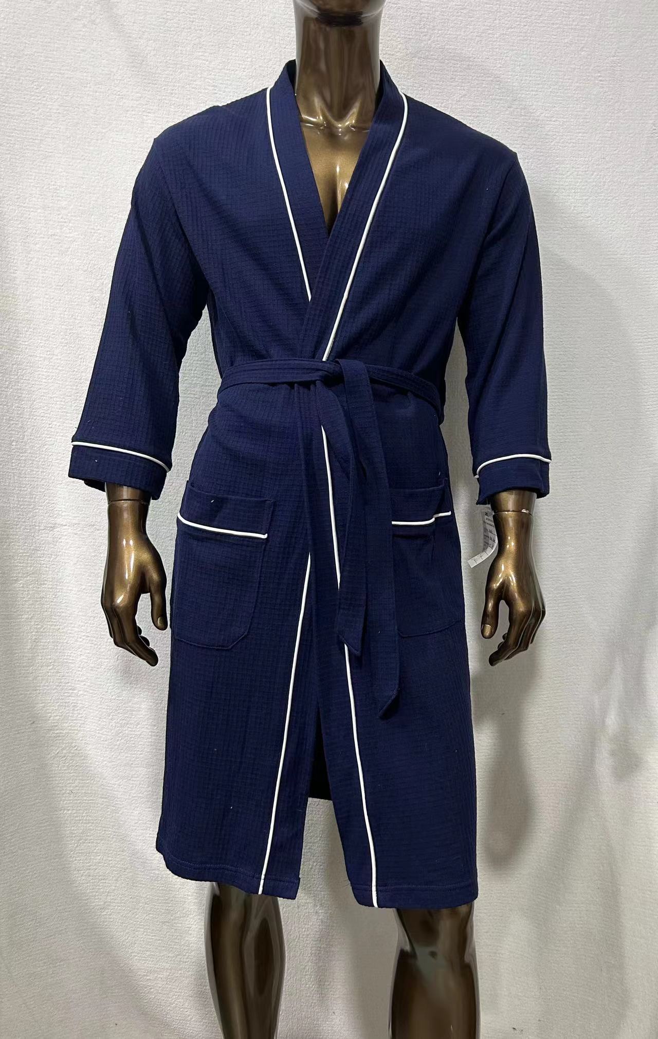 Men's kimono collar robe