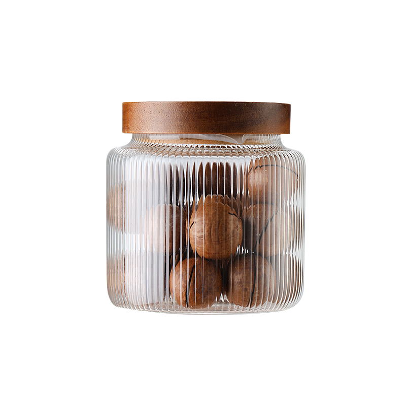 High borosilicate striated storage tank