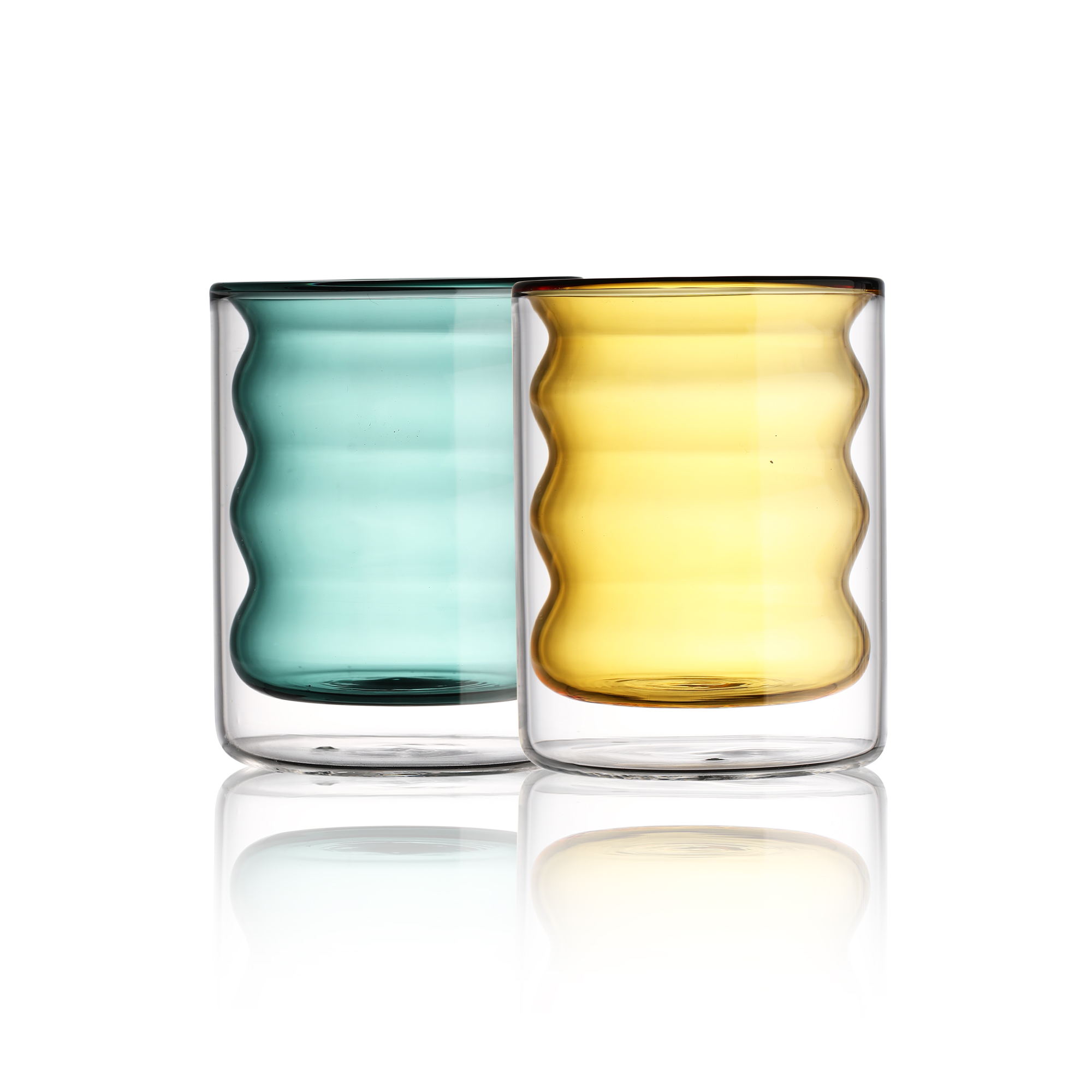 Double colored spiral cup