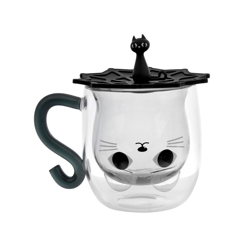 Double cartoon kitten coffee mug
