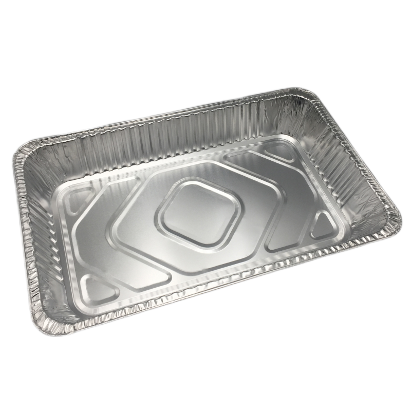Large Disposable Aluminum Foil Container, Food-Grade Heavy-Duty Tray for Baking, Cooking, Catering