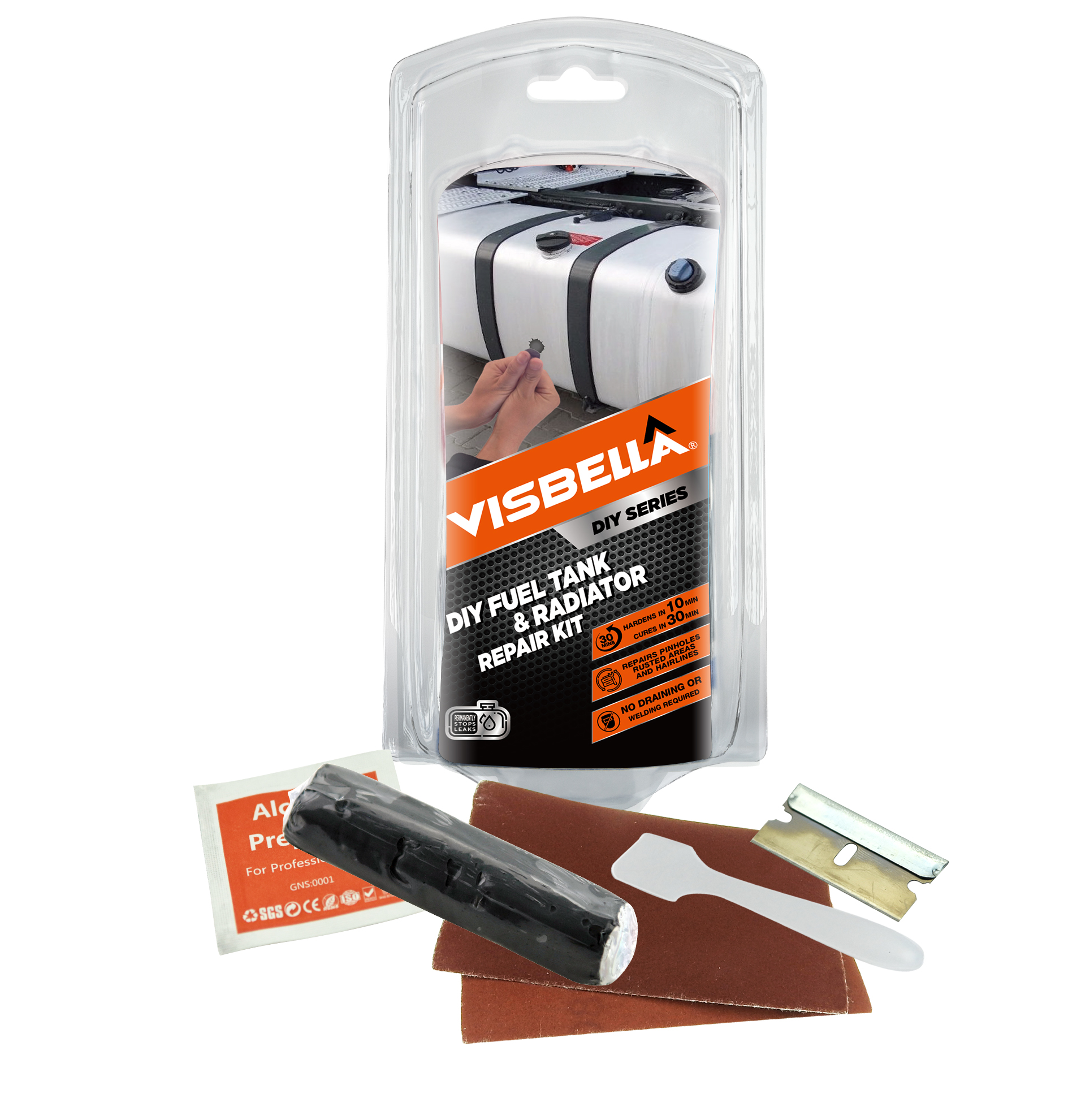 DIY Fuel Tank & Radiator repair Kit-clamshell
