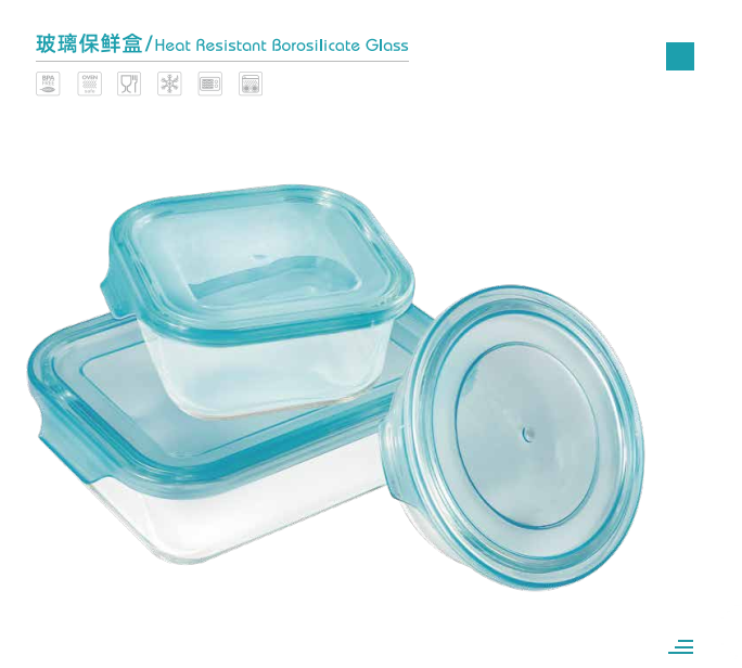borosilicate glass food container