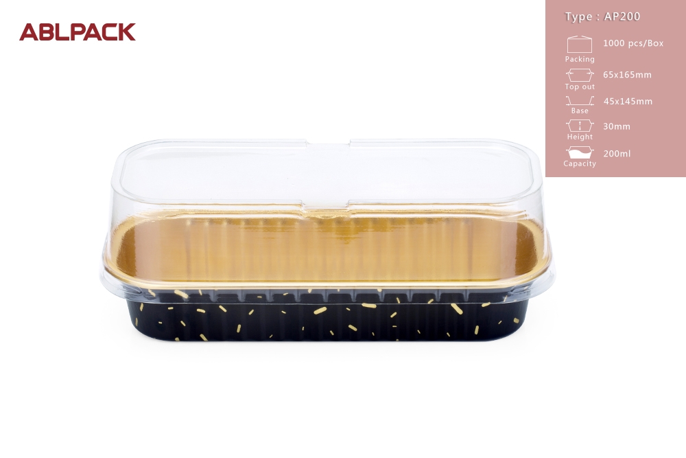 ABLPACK 200ML 6.7oz Eco-friendly Dessert Baking Cup cupcake Disposable Aluminum Foil Containers