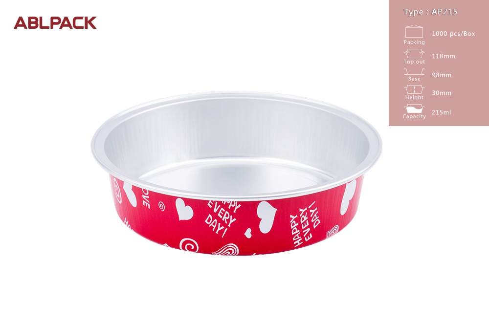 ABLPACK 215ML 7.2oz Eco-friendly Dessert Baking Cup cupcake Disposable Aluminum Foil Containers