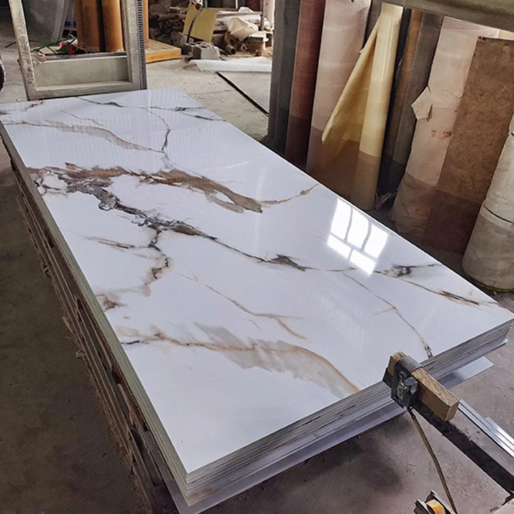 High gloss modern uv marble plastic sheet pvc wall panel