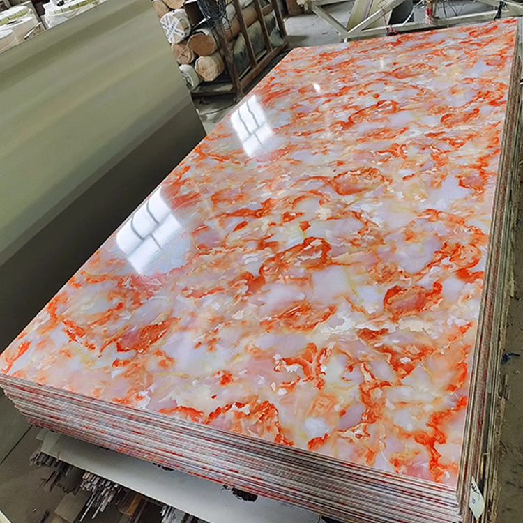 High gloss uv marble plastic sheet pvc marble wall panel