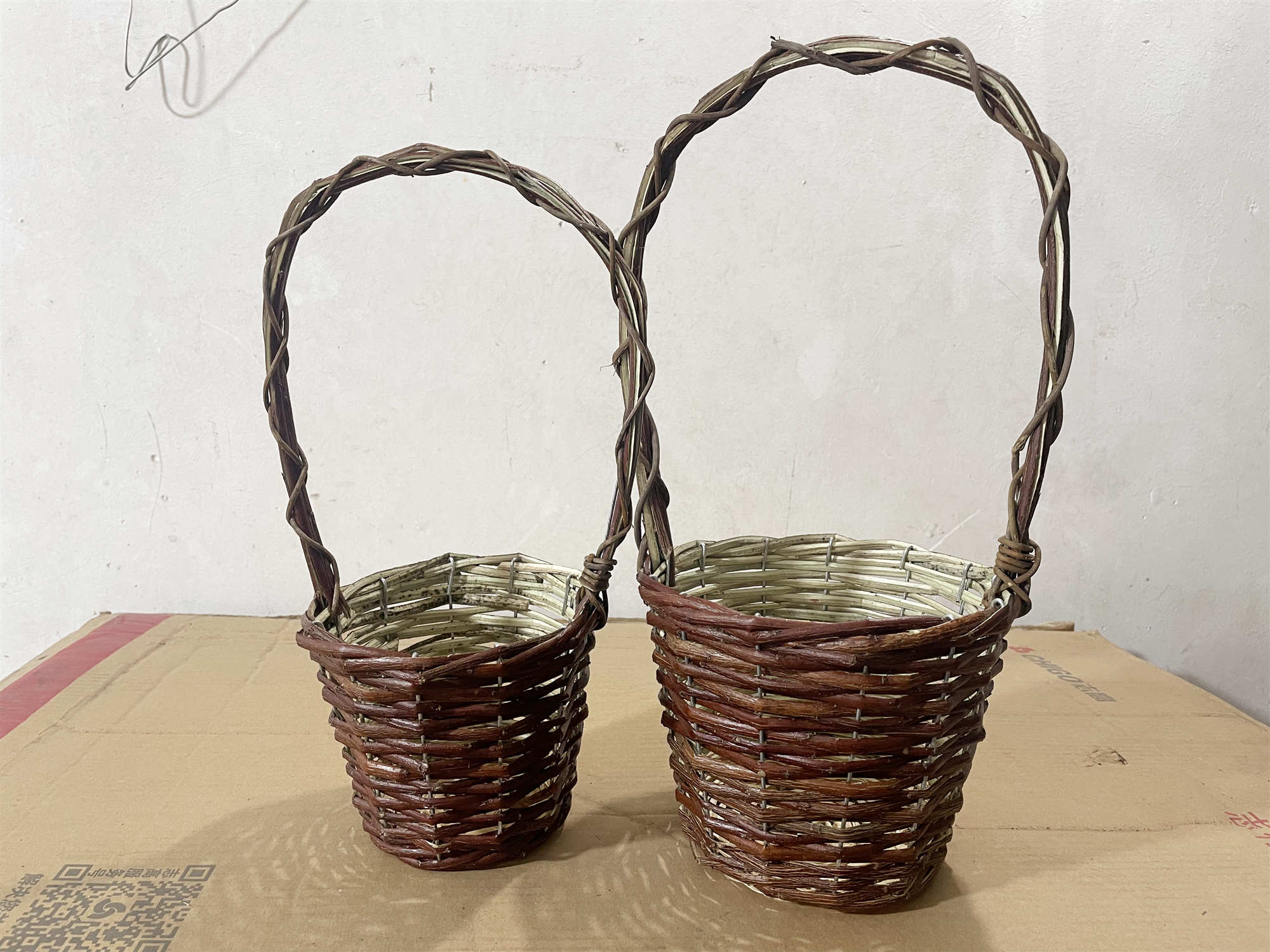 Handmade Woven Rattan Basket Planter