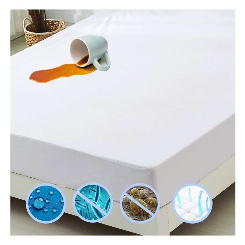 queen size gray micro fiber affordable water proof bed mattress cover plastic bag