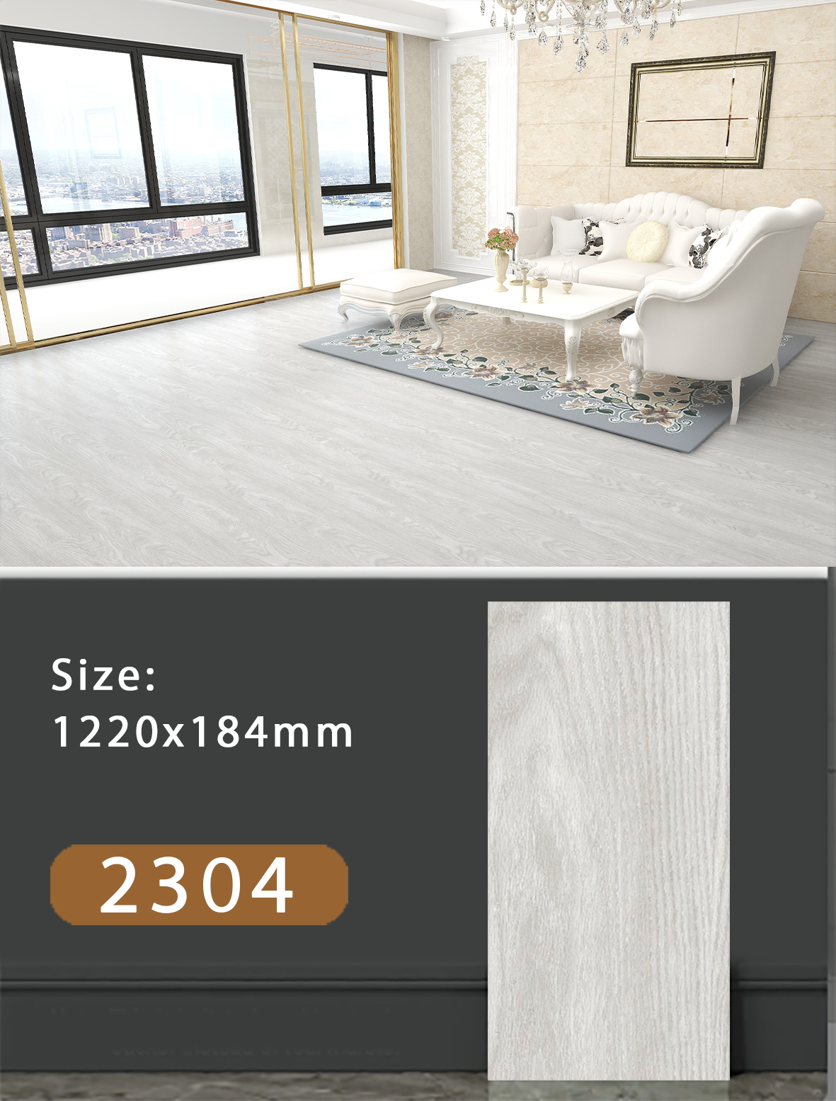 YIER High Quality Waterproof Stone Plastic Composite luxury SPC Flooring