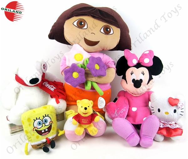 Customized licensed branded stuffed plush toys