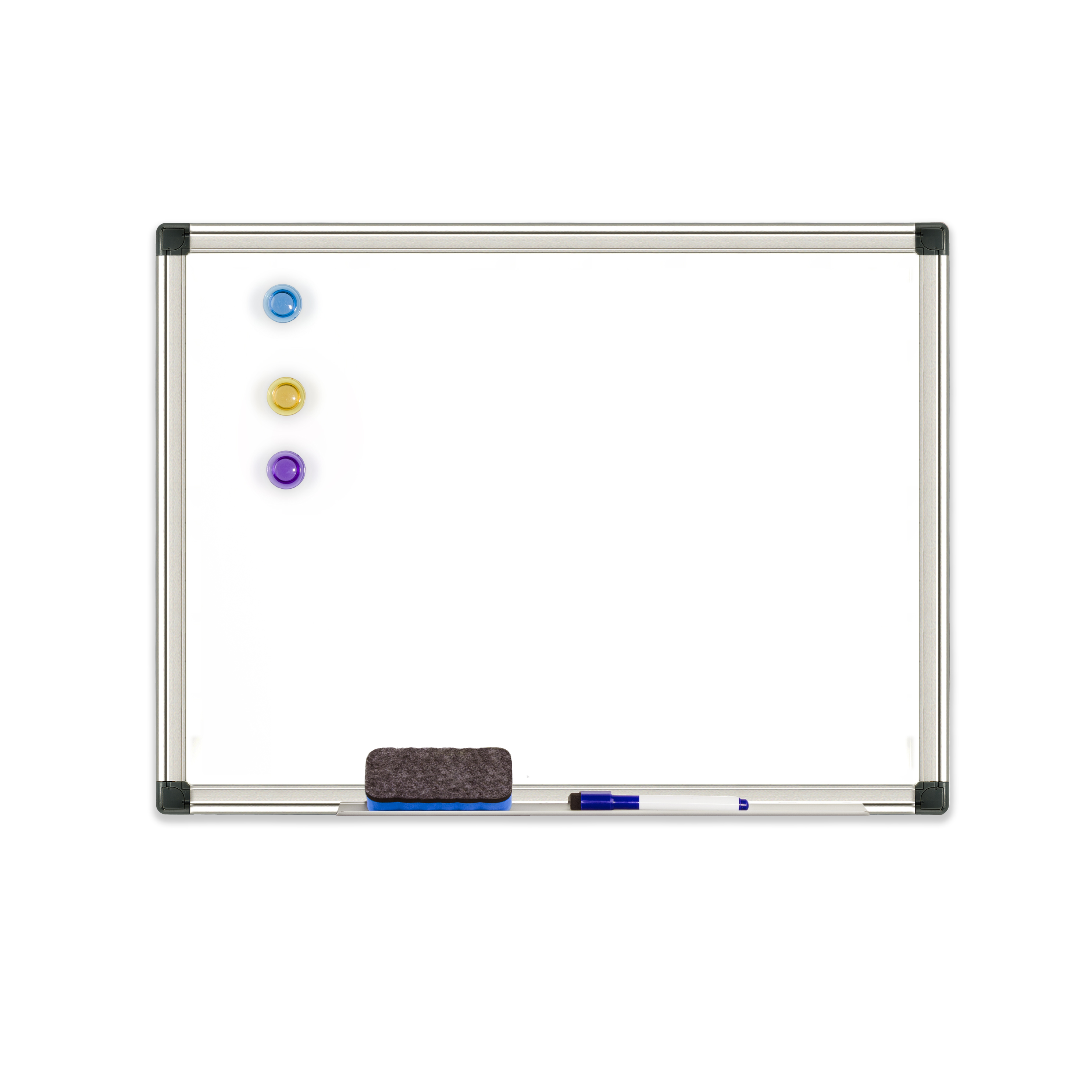 Aluminum framed magnetic whiteboard