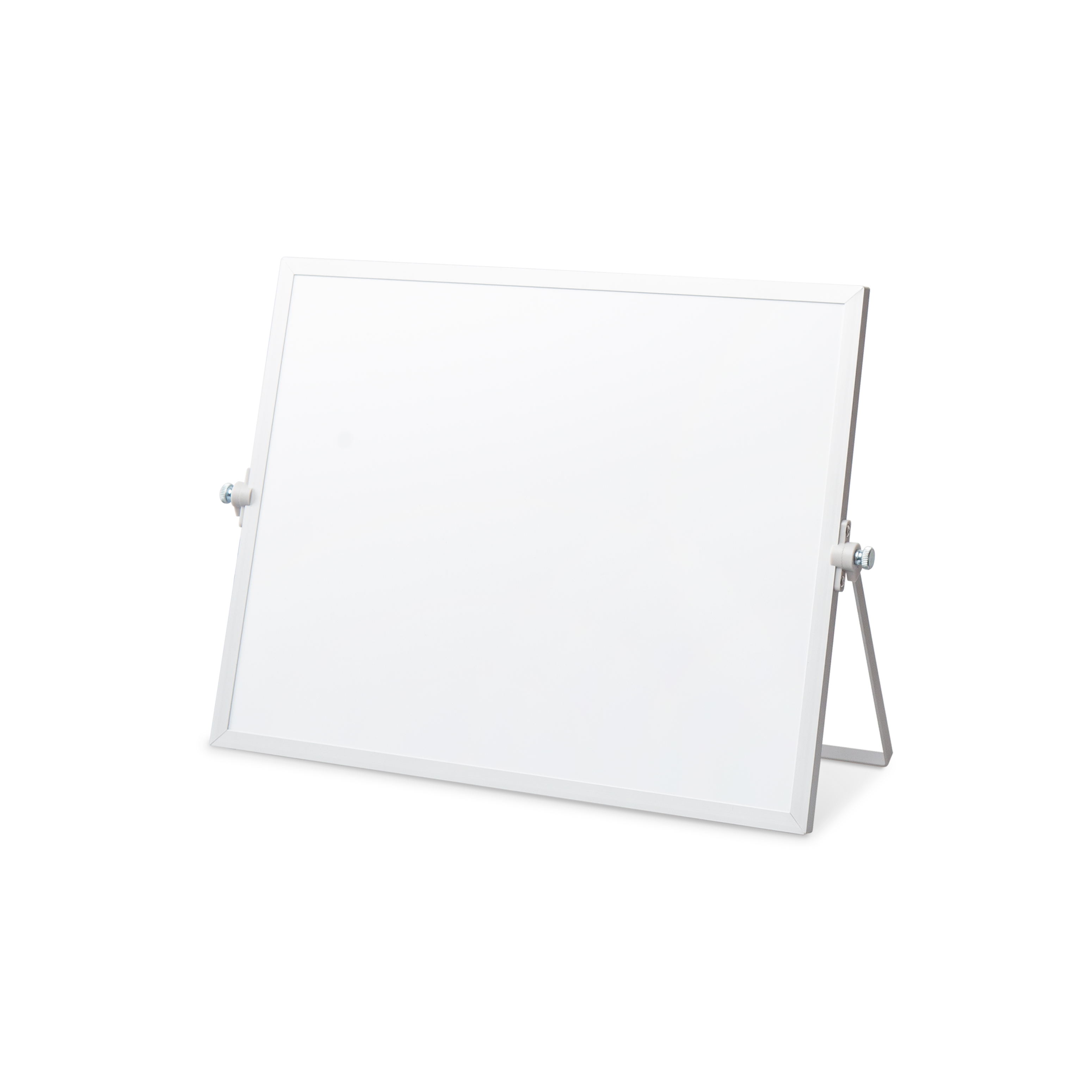 Dry erase board with easel on tabletop