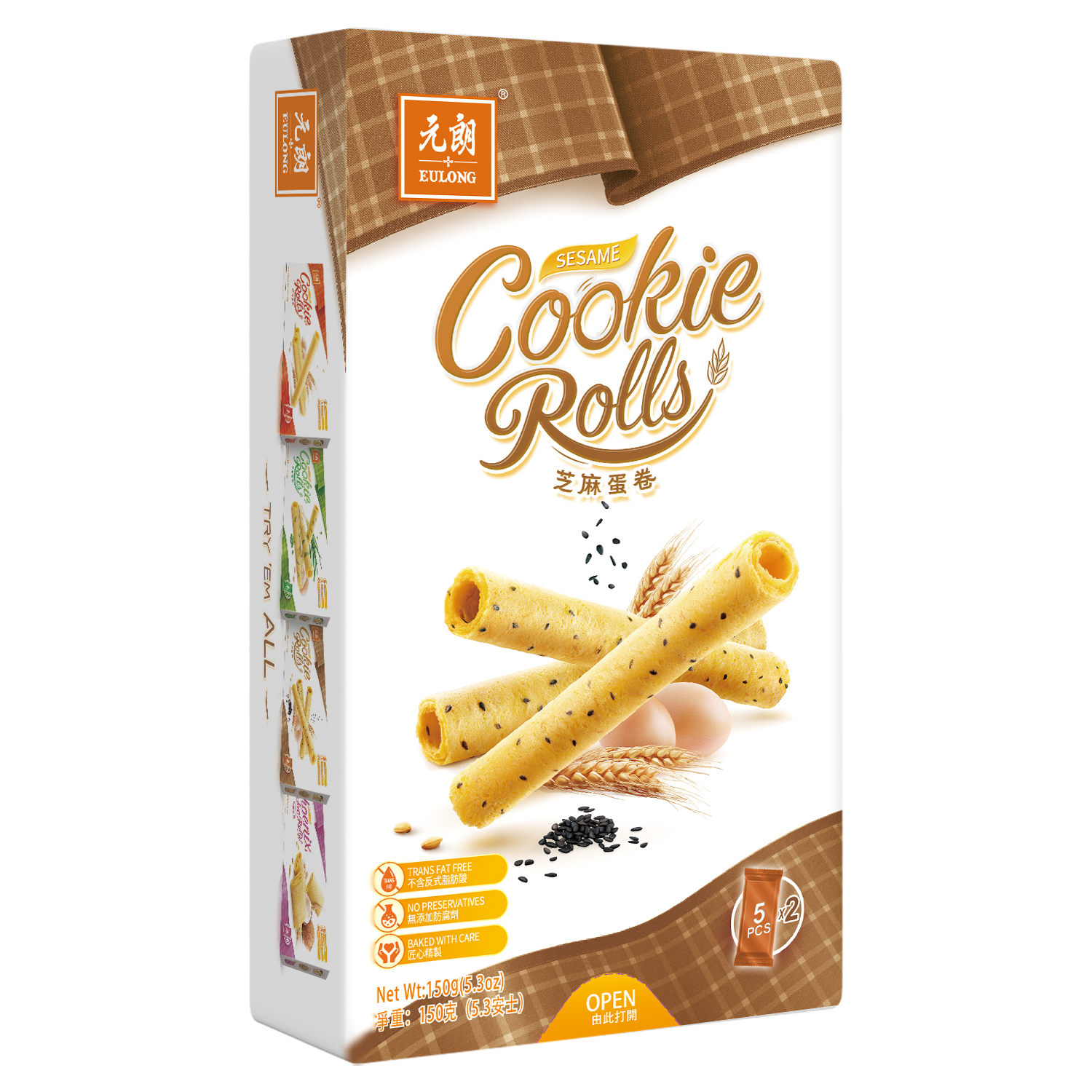 Sesame Cookie Rolls 150g