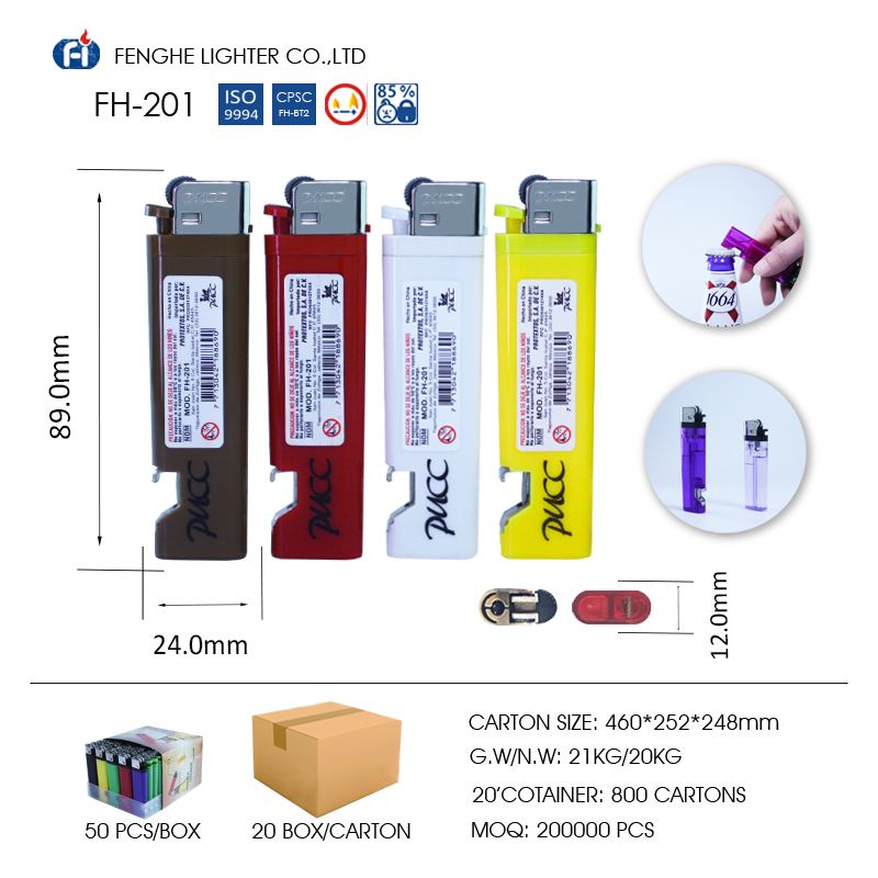 Disposable plastic butane gas lighter the lighter can be customized