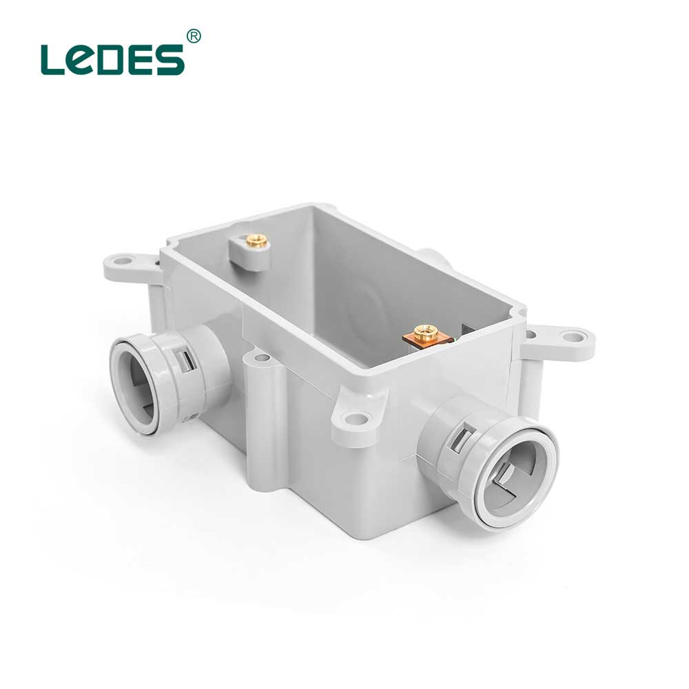 Ledes ENT Concrete Wall PVC Electrical Conduit J Box
