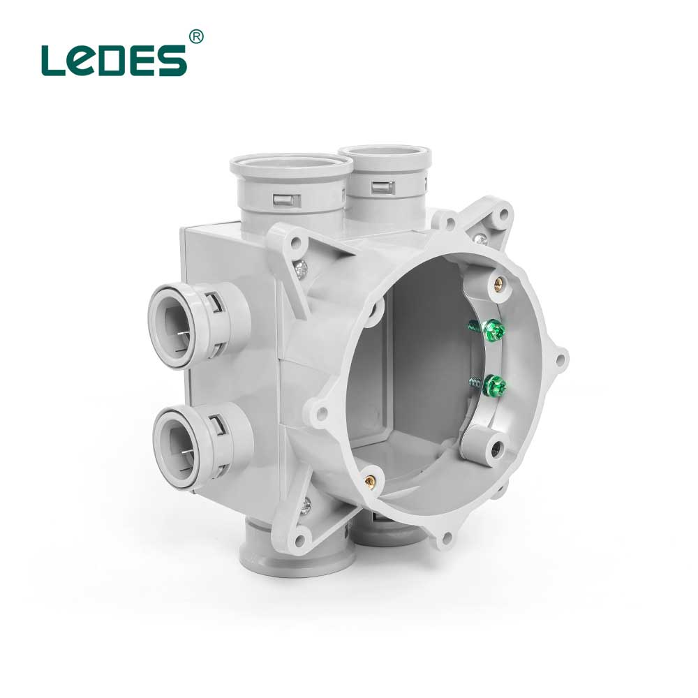 Ledes 8 Gang Slab Box Round Concrete ENT Conduit Wall Boxes