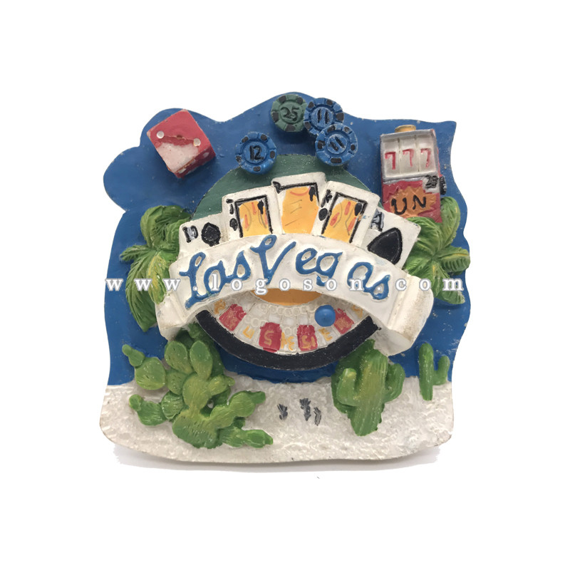 Resin Magnet Las Vegas Souvenir Magnet Bulk Custom Logo