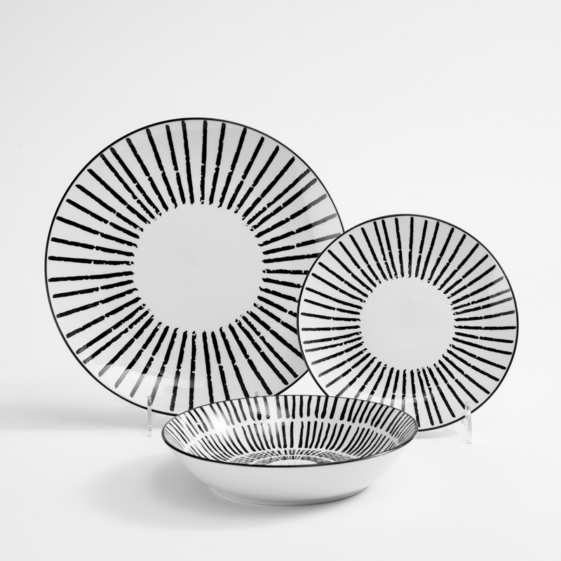 European style simple line ceramic tableware
