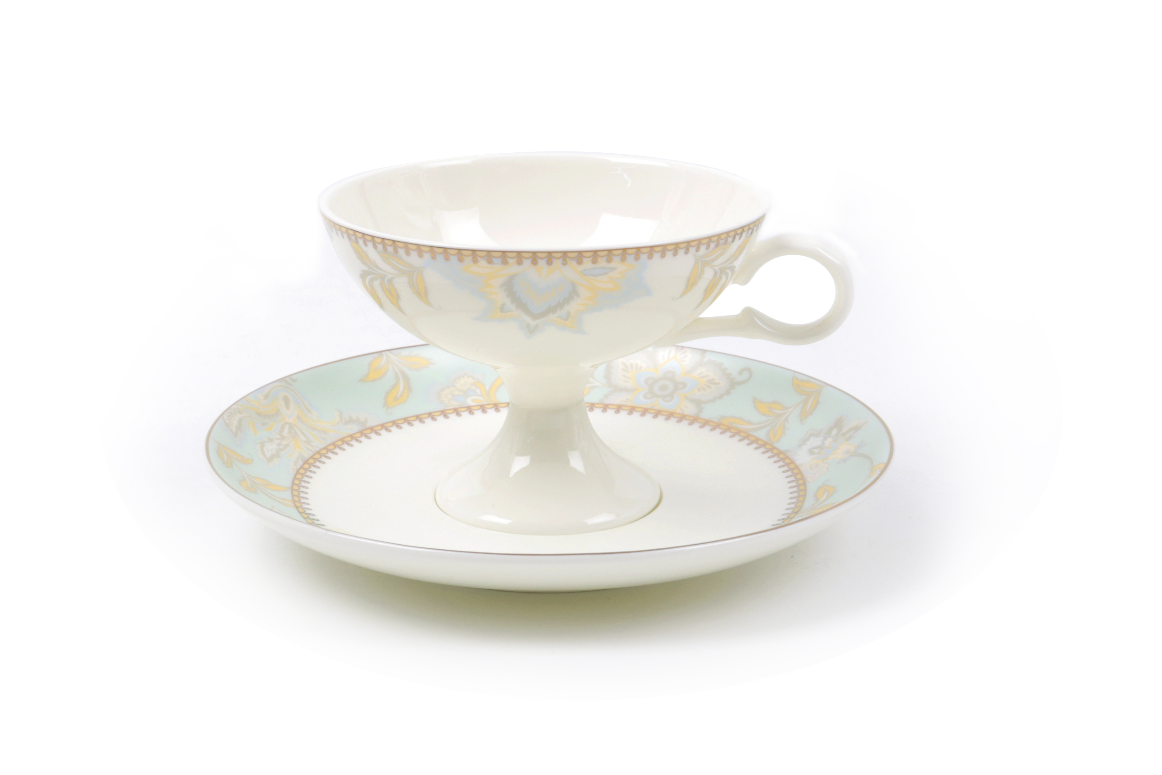 Porcelain Tea Cup&Saucer With Foot