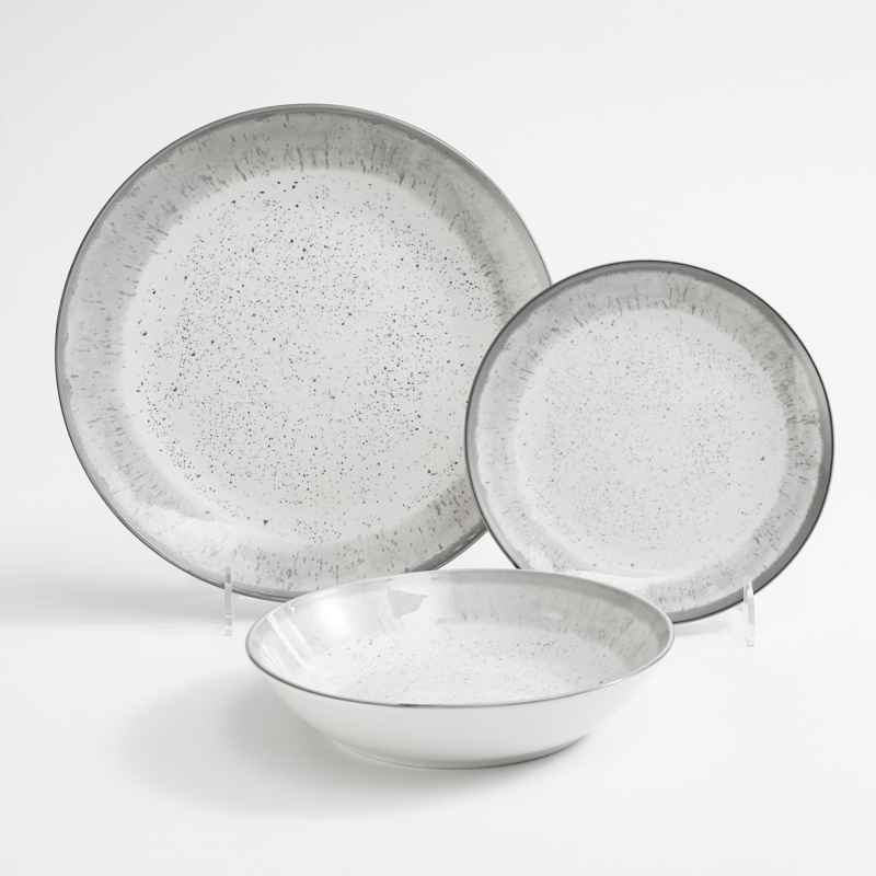 White splash-glazed stoneware