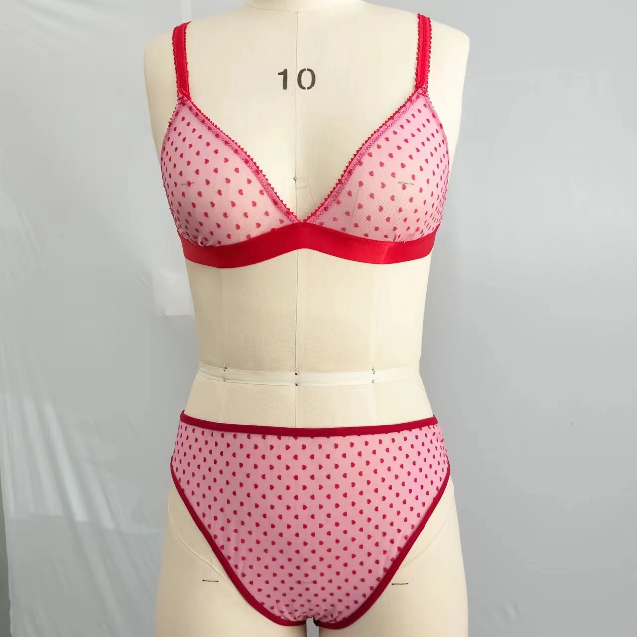 European and American French style strapless lingerie women's two-piece set