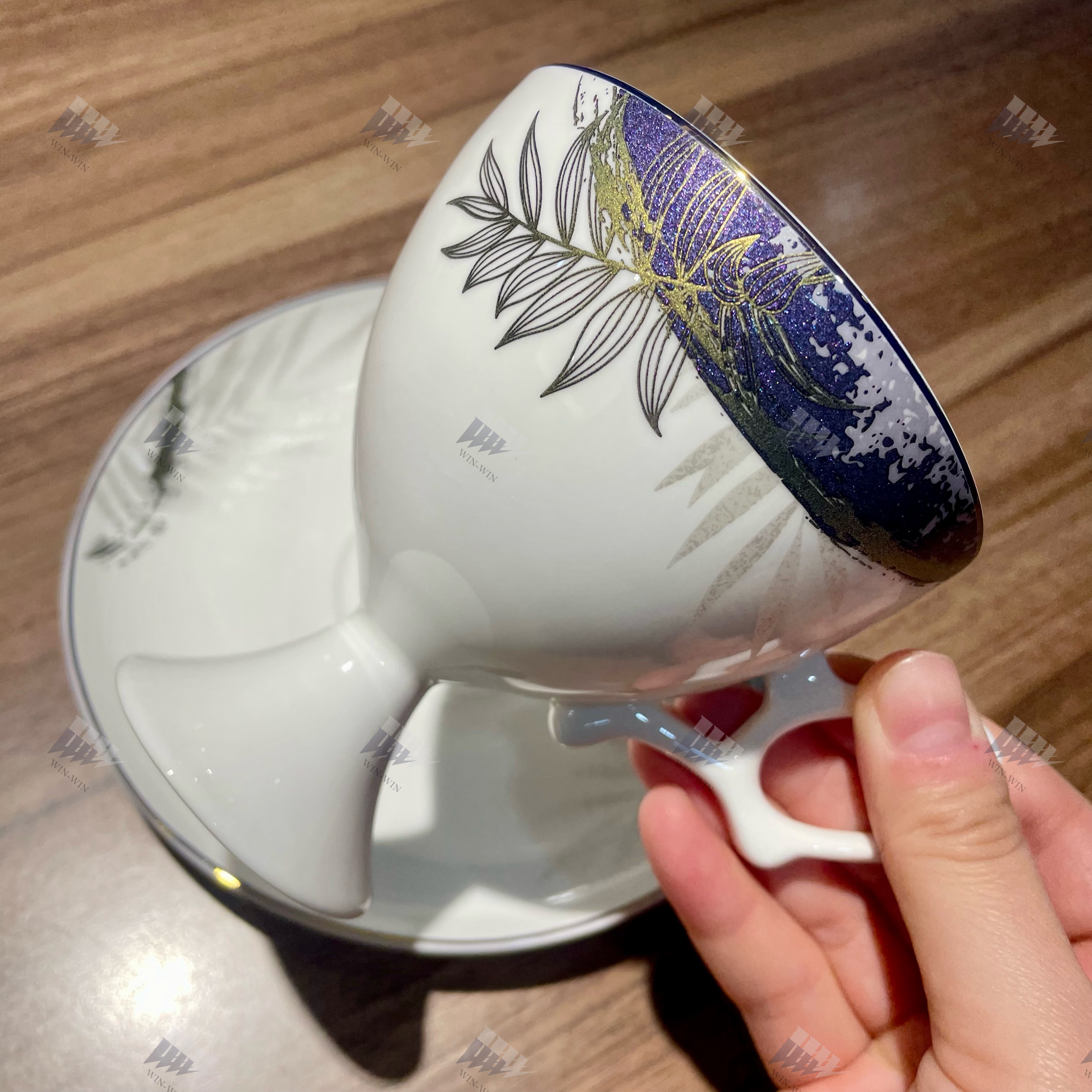 Fine bone china Tea Cup&Saucer With Foot