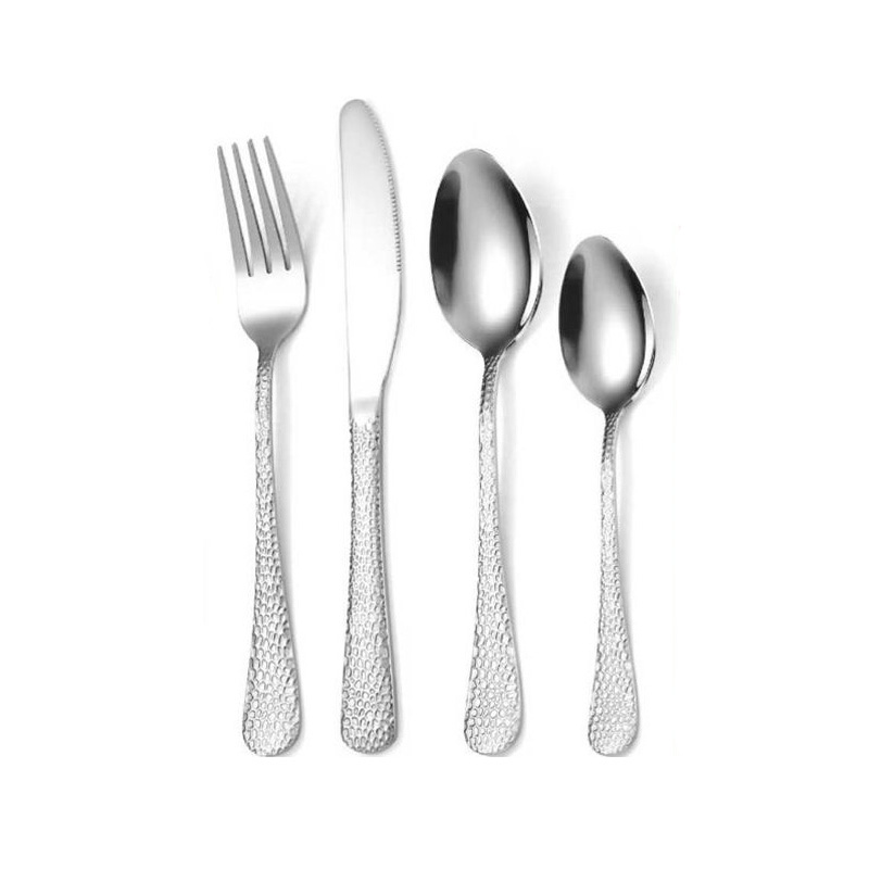 JJY stainless steel cutlery set knife fork spoon flateware sets high quality
