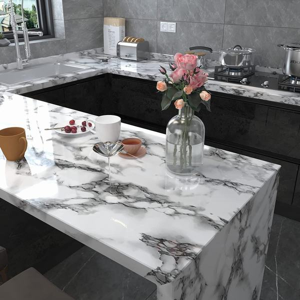 Adhesive luxury solid color marble colors grain office home furniture decorative films pvc film