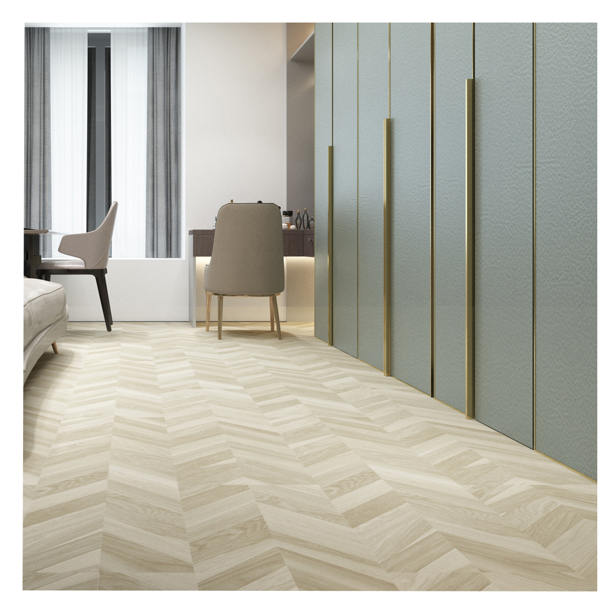 Parquet Flooring Click Spc Fishbone Click Locking Rigid Core Spc Hybrid Vinyl Flooring