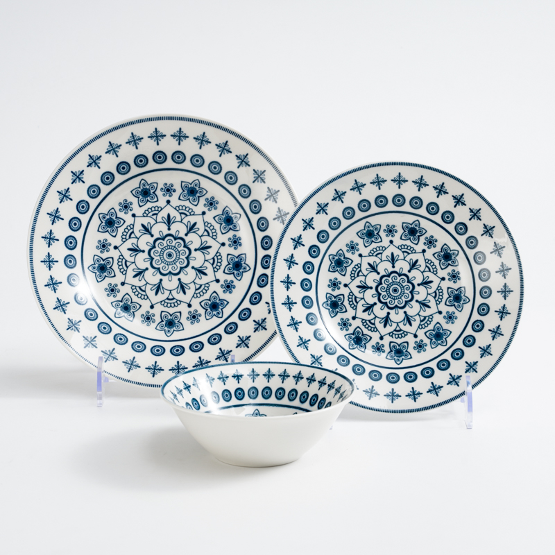 Blue Bohemian ceramic tableware series