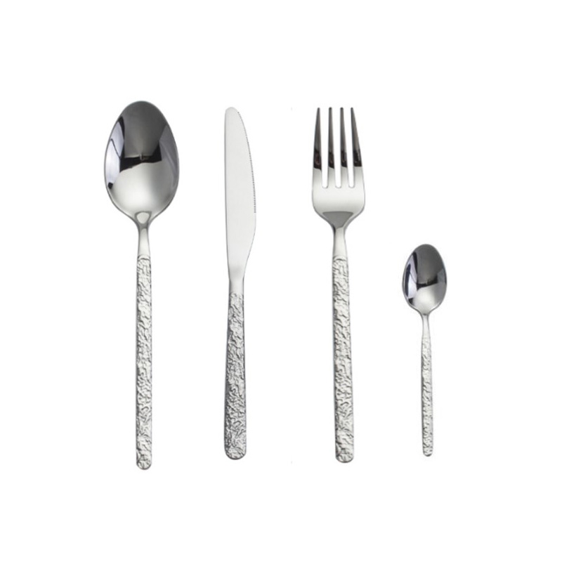 JJY stainless steel cutlery set knife fork spoon flateware sets high quality