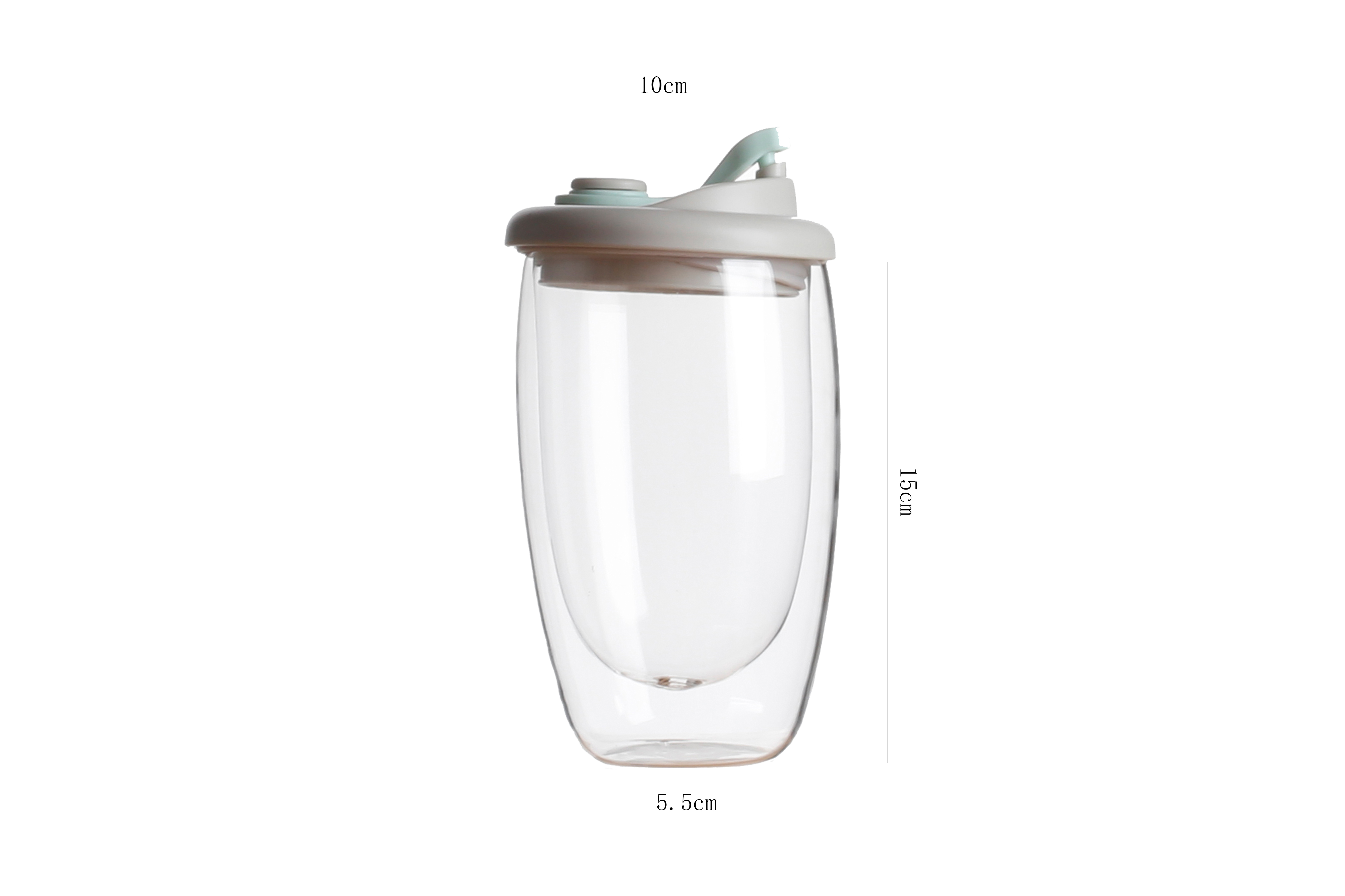 Double cup with cover