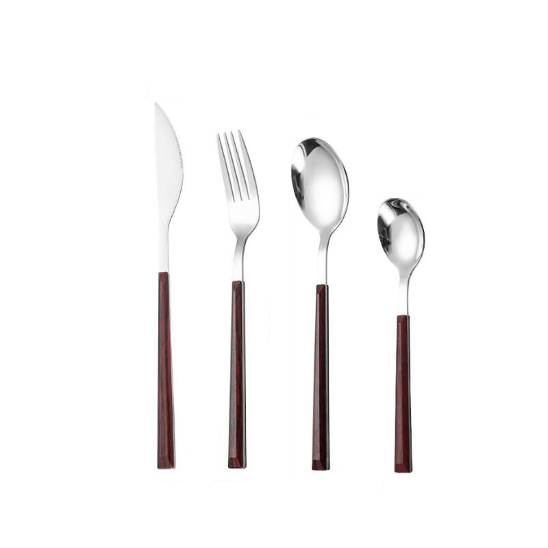 JJY stainless steel cutlery set knife fork spoon flateware sets high quality