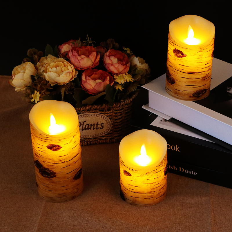 LED candle lights Birch Pattern concert wedding birthday party Christmas props confession proposal