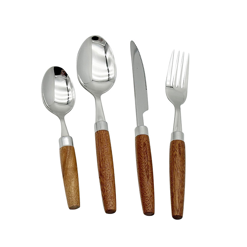 JJY stainless steel cutlery set knife fork spoon flateware sets high quality