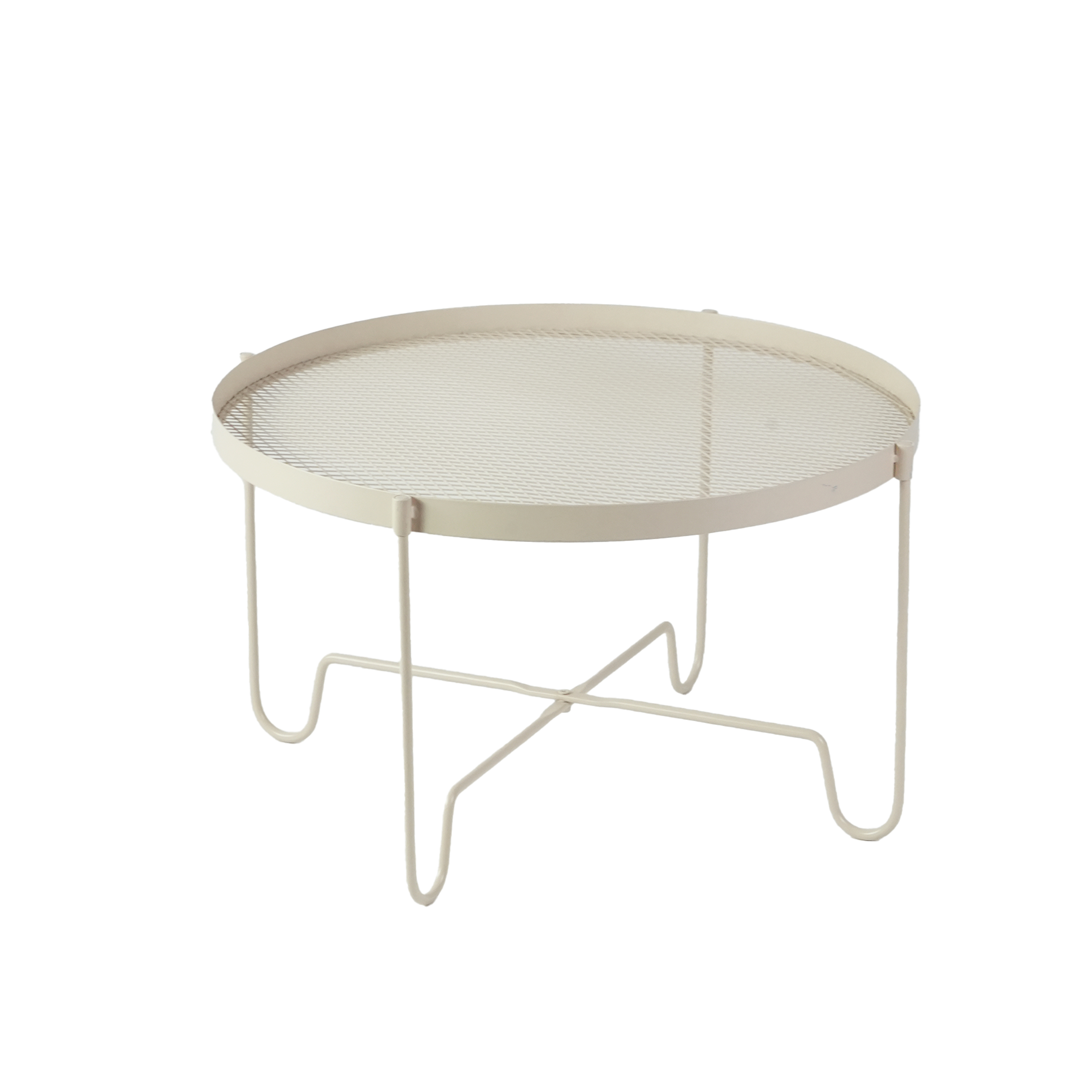 KD design small side table,top with MDF box and metal legs,color:cream