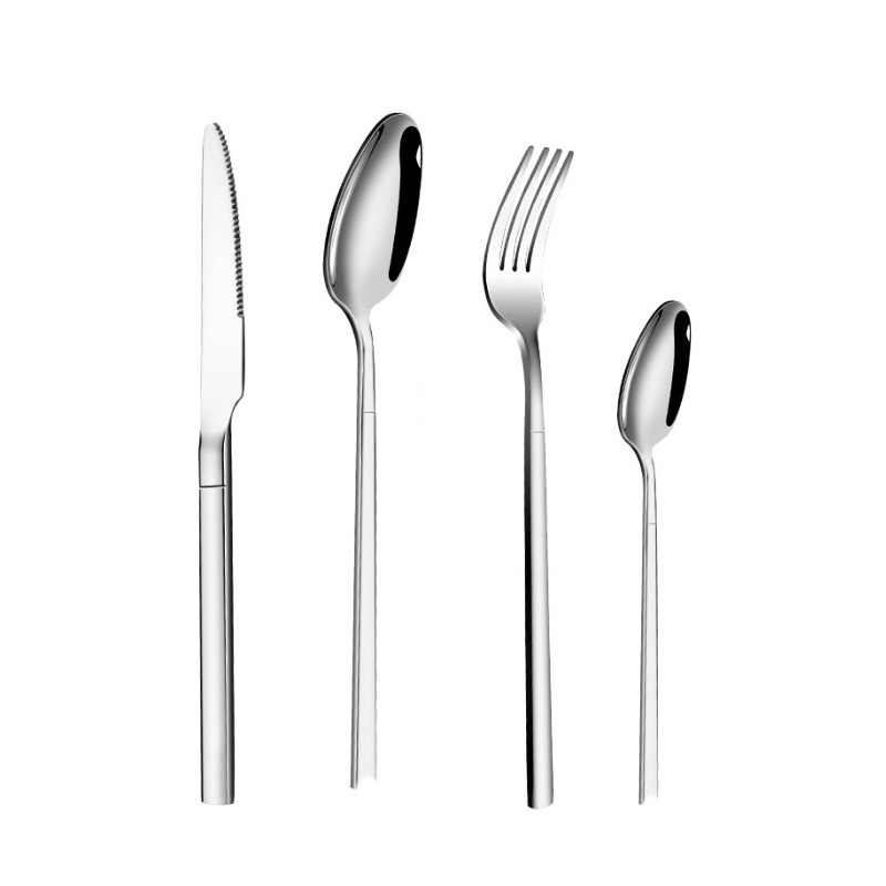 JJY stainless steel cutlery set knife fork spoon flateware sets high quality