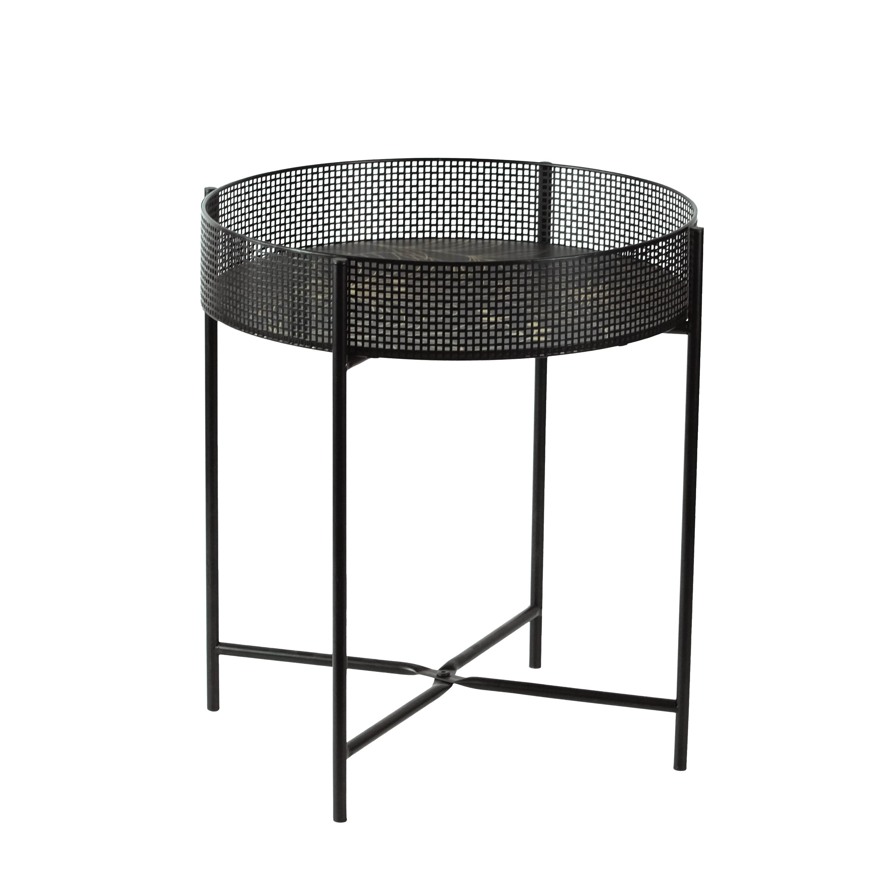 KD design small side table,top with MDF box and metal legs