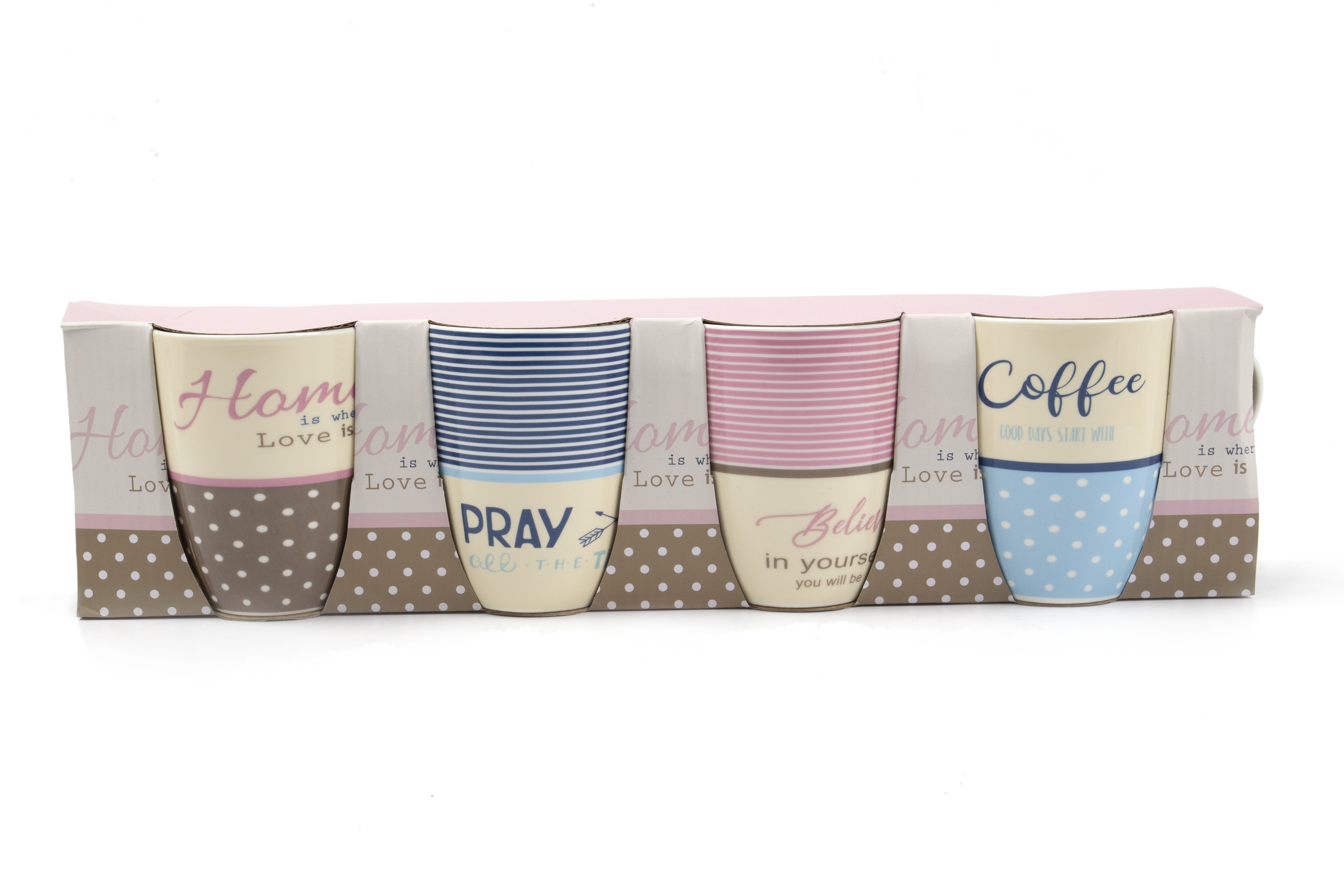 Decal Porcelain Mug Set
