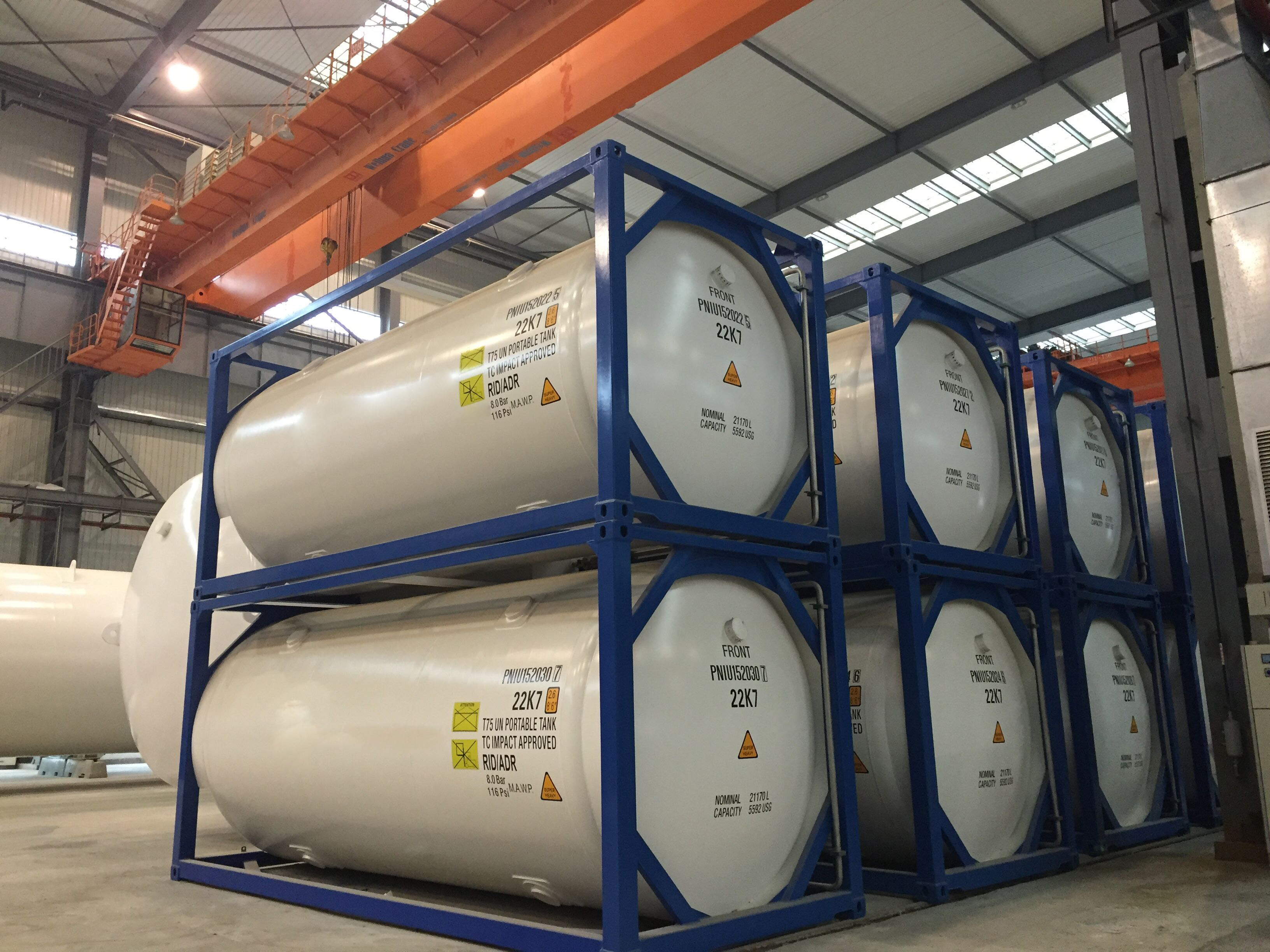 T75 ISO Tank Container 20ft Tank Container Cryogenic CO2 Storage Tank ISO Tank Transport Container