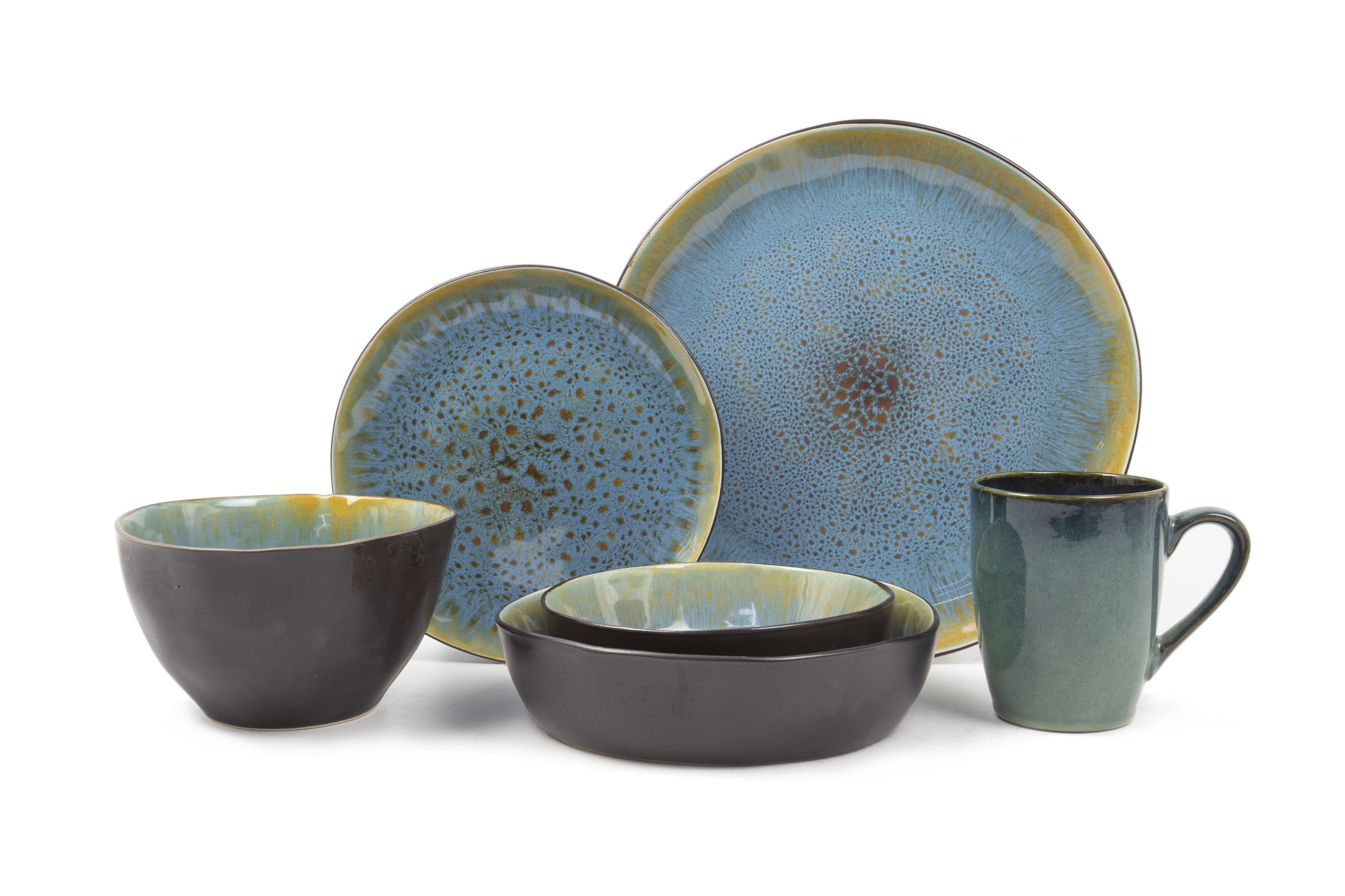 Casting Slipped Reactive Glazed Porcelain Dinner Set