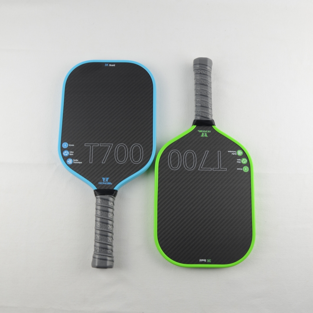 Elongated 3K carbon pickleball paddle